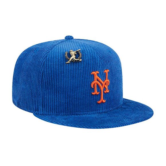 New Era New York Mets MLB Fitted Hat Letterman Pin Mens Blue 5950